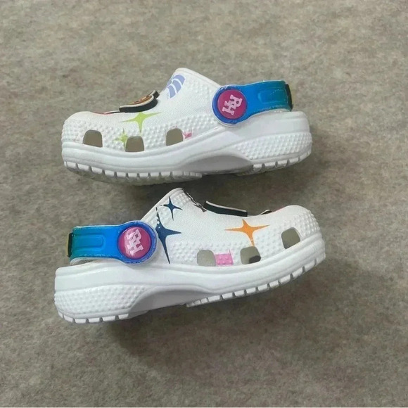 CROCS Kids Classic Rainbow High Toddlers White Slip On Shoes Size C5 Toddler - Picture 8 of 13